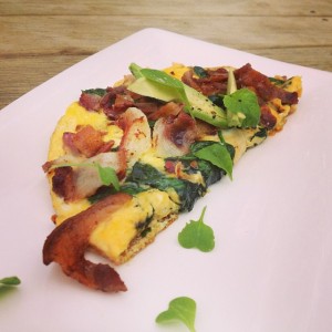 Spinach & Bacon Omelette