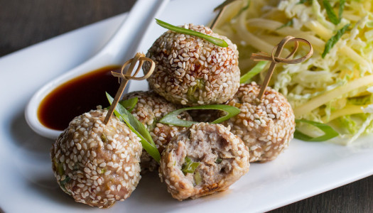 Sesame pork balls