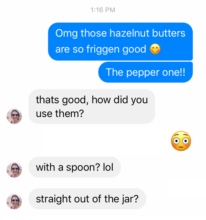 My sister bought me some White Heart - Specialty Hazelnut Products for xmas — I just got round to trying them ... how well she knows me 😂